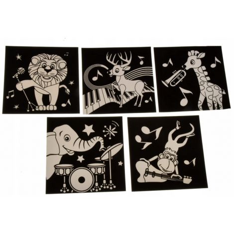 Zestaw kreatywny Astra Creativo Obrazki do kolorowania Leśny Koncert, 5 sztuk, 20x20cm - 2